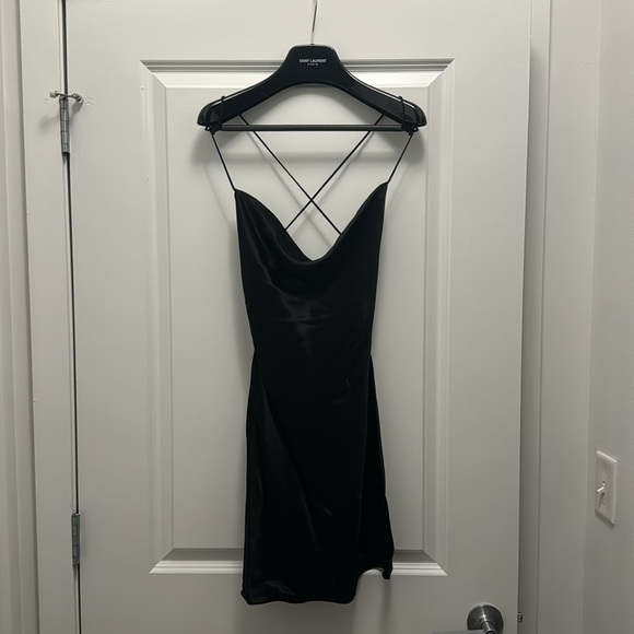 YSL COWL BACK DRESS IN SILK SATIN - Picture 4 of 8